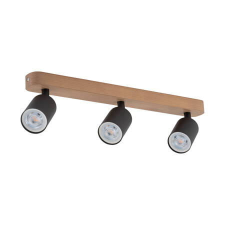 TOP WOOD BLACK LAMPA SUFITOWA 3 PŁ