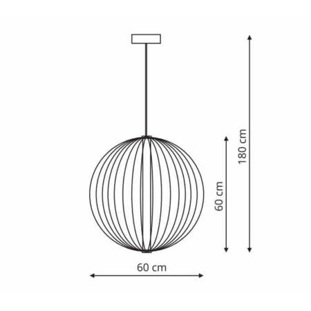 Treviso lampa wisząca duża złota LP-798/1P L GD