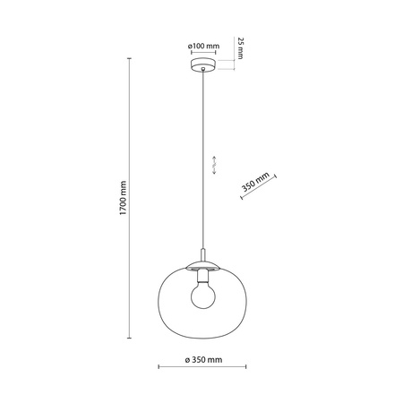 VIBE TOPAZ LAMPA WISZĄCA 1  350