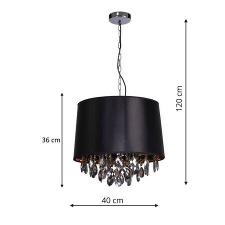 VIGO lampa wisząca czarna LP-0412/1P BK