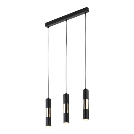 VIVIEN BLACK/GOLD LAMPA WISZĄCA 3 PŁ LISTWA