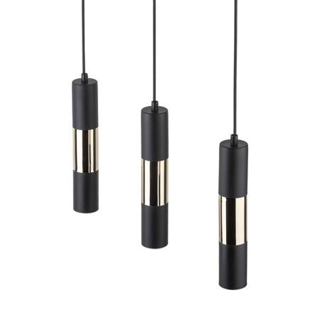 VIVIEN BLACK/GOLD LAMPA WISZĄCA 3 PŁ LISTWA