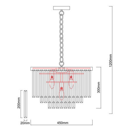 Vetro lampa wisząca LP-2910/5P