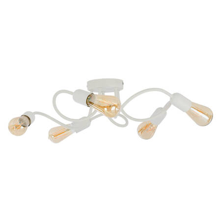 WAVE WHITE LAMPA SUFITOWA 5 PŁ E27