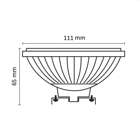 Żarówka LED AR111 G53 15W neutralna 12V biała mocna