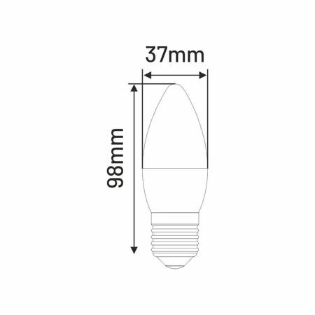 Żarówka LED C37 E27 4W ŚWIECA 320lm 4000K INQ