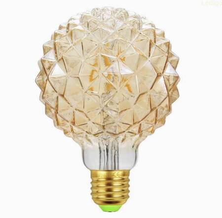 Żarówka LED E27 G95 5,5W kryształowa crystal AMBER