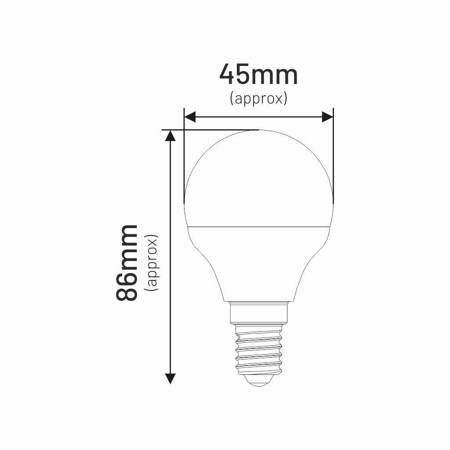 Żarówka LED G45 E14 7W KULKA 600lm 6500K INQ