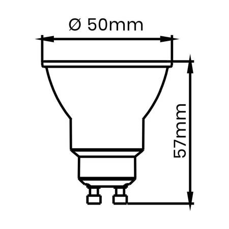 Żarówka LED GU10 7W ciepła 3000K biała