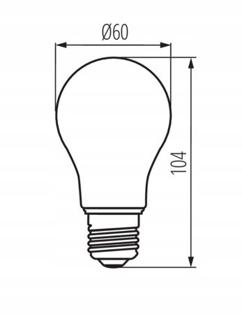 Żarówka dekoracyjna LED spirala E27 A60 5W bardzo ciepła 1800K