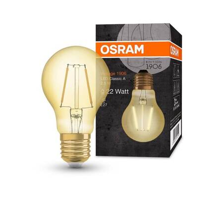 Żarówka led E27 2,5W 220lm 2400k vintage A22 Osram