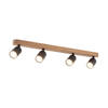 Lampa sufitowa TOP WOOD Black 4xGU10