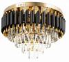 Lampa sufitowa kryształowa plafon Luxury black 9xE14