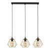 Lampa wisząca DIAMOND NEW BLACK/GOLD 3xE27