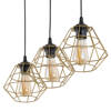 Lampa wisząca DIAMOND NEW BLACK/GOLD 3xE27