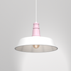 Lampa wisząca ENZO WHITE/PINK 1xE27