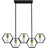 Lampa wisząca HONEY-5 czarno-złota E27x5