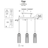 Lampa wisząca Piega 3xE14 dymna złota