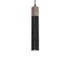 Lampa wisząca SOLO SAWN BLACK / PATINATED WOOD 1x mini GU10