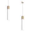 Lampa wisząca SOLO SAWN WHITE / PATINATED WOOD 1x mini GU10