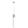 Lampa wisząca SOLO SAWN WHITE / PATINATED WOOD 1x mini GU10