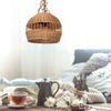 Lampa wisząca VIMINI NATURAL WOOD wikinowa 1xE27 Boho