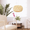 Lampa wisząca biała BOHO bambusowa 35cm BMB02