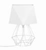 Lampka nocna Diament LOFT  WHITE  abażur biały