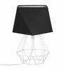 Lampka nocna Diament LOFT  WHITE  abażur czarny