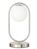 Lampka nocna stołowa elegancka Milano Ring E14 chrom mat