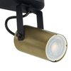 REDO BLACK/GOLD LAMPA SUFITOWA 3 PŁ GU10