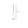 Solin lampa wisząca szara LP-181/1P GR