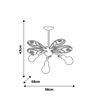 Żyrandol MOTYL 2 WHITE 3xE27